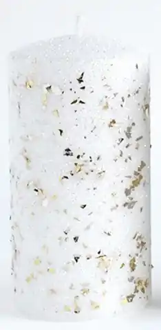⁨Świeca GLAMOUR NEW Walec duży 7xh17,5cm parafinowa biała⁩ w sklepie Wasserman.eu