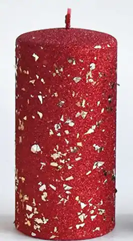 ⁨Świeca GLAMOUR NEW Walec duży 7xh17,5cm parafinowa czerwona⁩ w sklepie Wasserman.eu