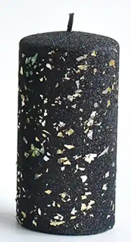 ⁨Świeca GLAMOUR NEW Walec duży 7xh17,5cm parafinowa czarna⁩ w sklepie Wasserman.eu