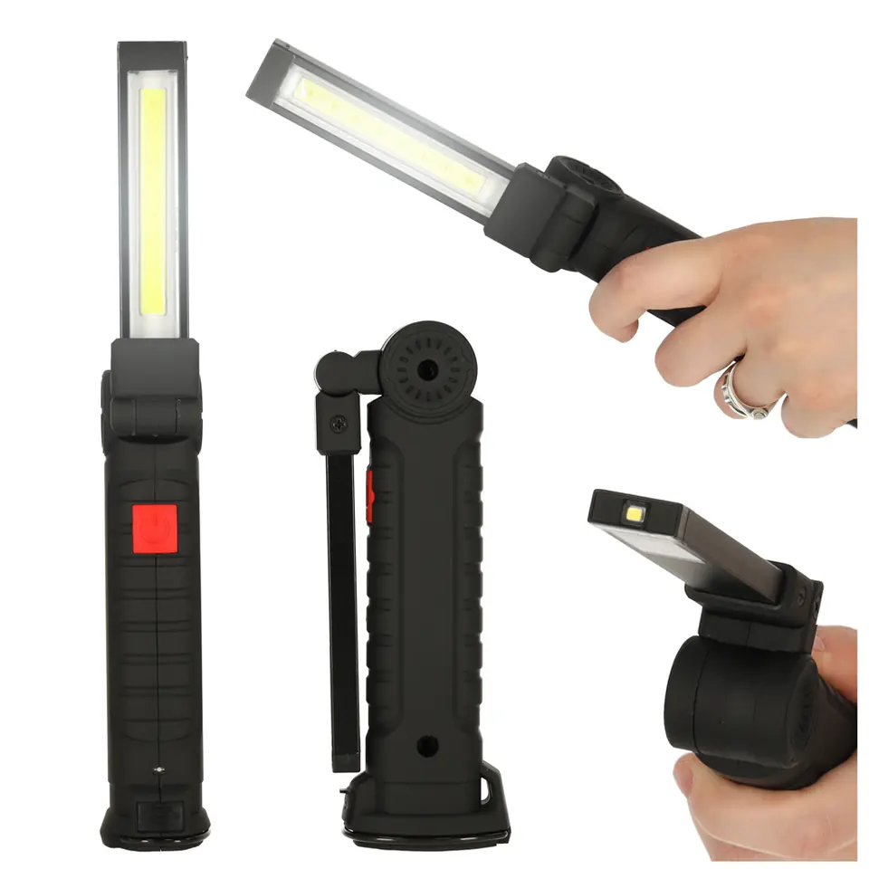 Lampa warsztatowa latarka LED USB 5 trybów składana magnes hak akumulator 1200 mAh 200 lm KAFUWELL w sklepie Wasserman.eu