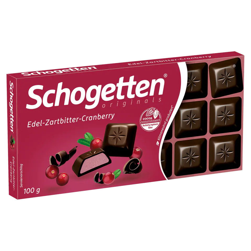 ⁨Schogetten Zartbitter-Cranberry 100 g⁩ w sklepie Wasserman.eu