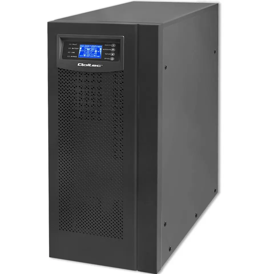 ⁨Qoltec 53982 UPS | On-line | Pure Sine Wave | 6kVA | 4.8kW | LCD | USB⁩ at Wasserman.eu