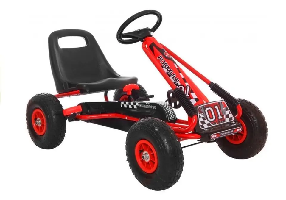 Gokart Czerwony A-15 Pompowane Koła w sklepie Wasserman.eu