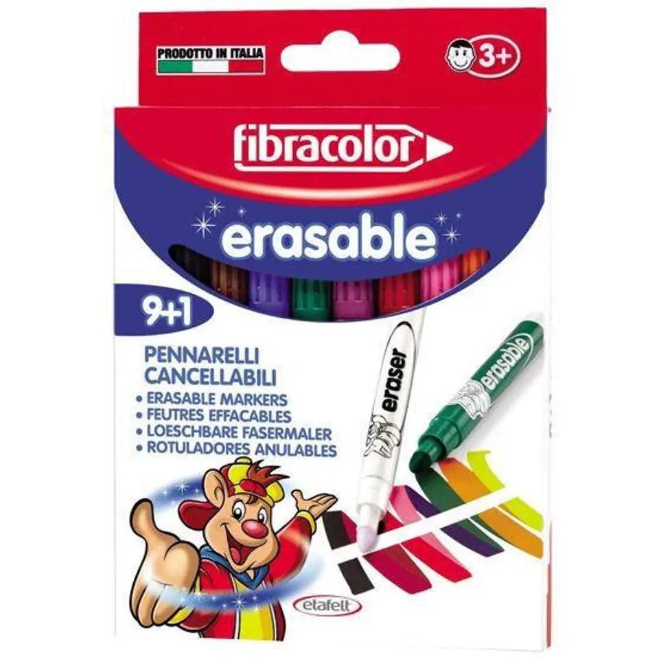 ⁨Flamastry wymazywalne MAGIC 9+1 FIBRACOLOR 580MA10P⁩ w sklepie Wasserman.eu