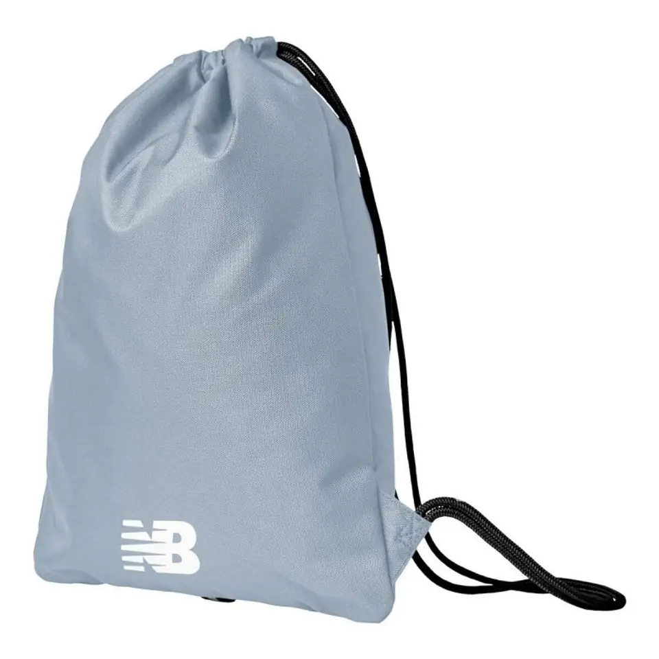 ⁨Worek New Balance Team Drawstring Bag Gnm (kolor Niebieski. Szary/Srebrny, rozmiar uniwersalny)⁩ w sklepie Wasserman.eu