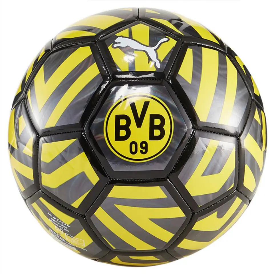 ⁨Piłka Puma Borussia Dortmund Fan Ball 084096 (kolor Czarny, rozmiar 5)⁩ w sklepie Wasserman.eu