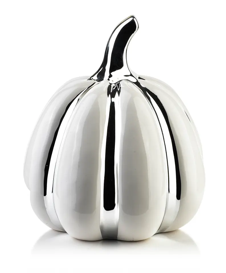 MAVE Figura dynia biało srebrna18x18xh20cm w sklepie Wasserman.eu