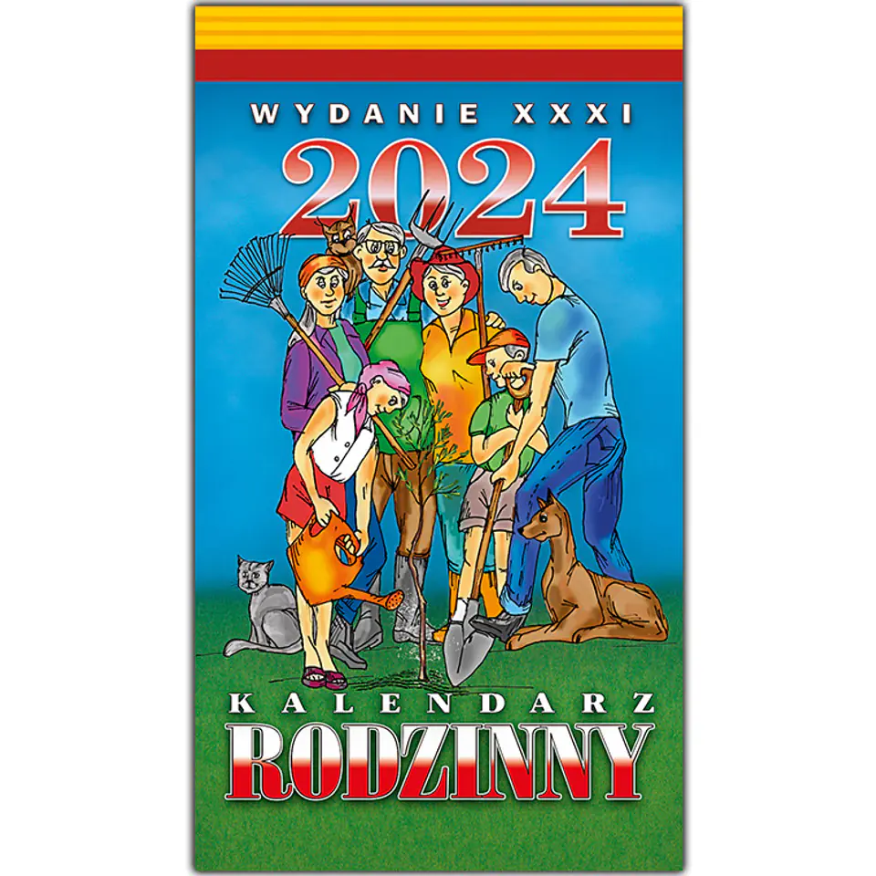 ⁨Kalendarz RODZINNY Z1 zdzierak 76x135mm 2026 TELEGRAPH⁩ w sklepie Wasserman.eu