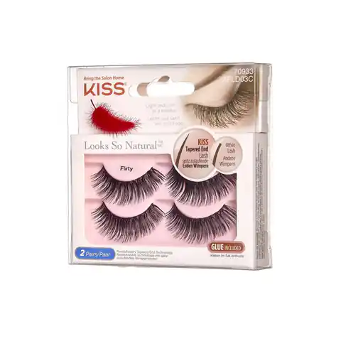 ⁨KISS Sztuczne rzęsy Looks So Natural - Flirty 1op.- 2 pary⁩ w sklepie Wasserman.eu
