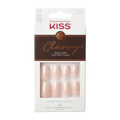 ⁨KISS Sztuczne Paznokcie Classy Nails -  Cozy Meets Cute (rozmiar M) 1op.(28szt)⁩ w sklepie Wasserman.eu