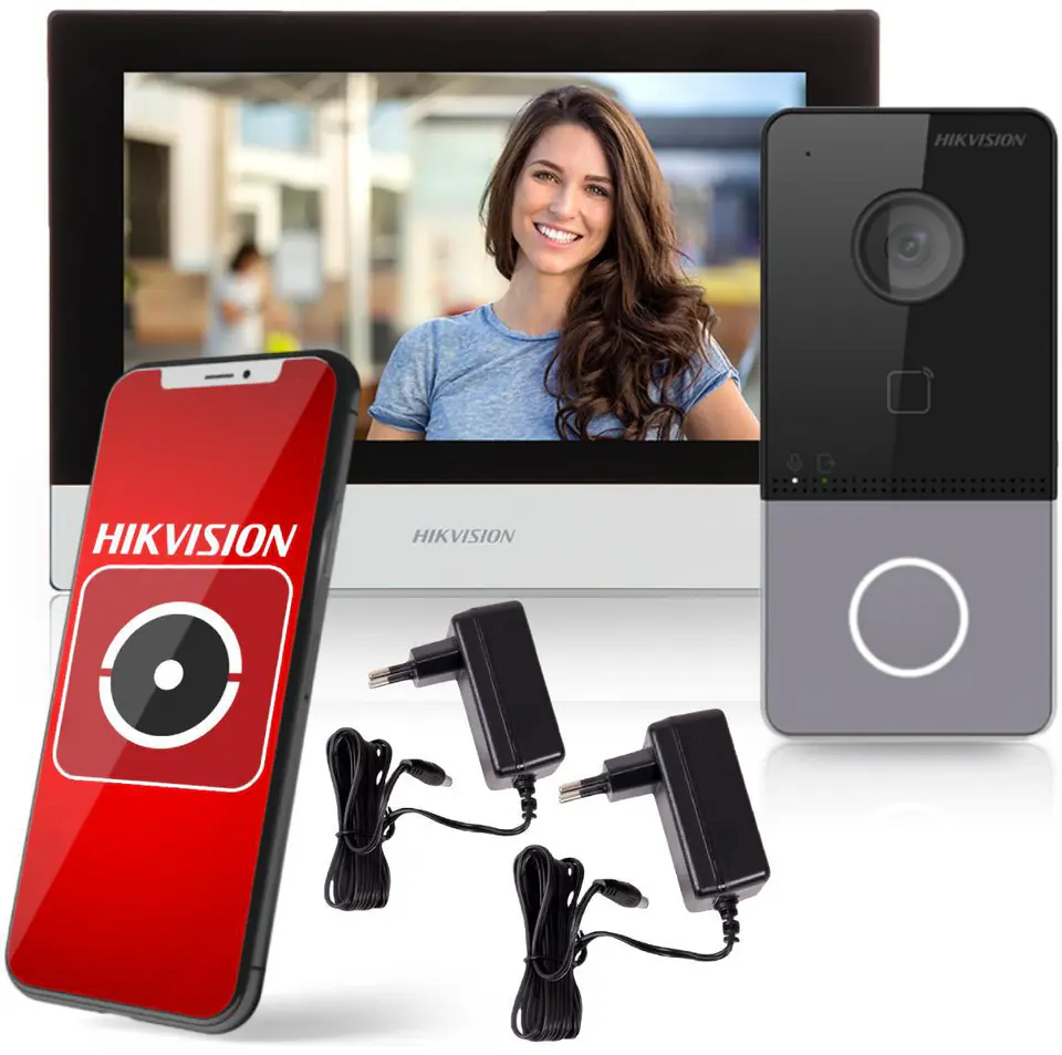 ⁨Zestaw wideodomofonowy Hikvision DS-KIS603-P(C)⁩ w sklepie Wasserman.eu