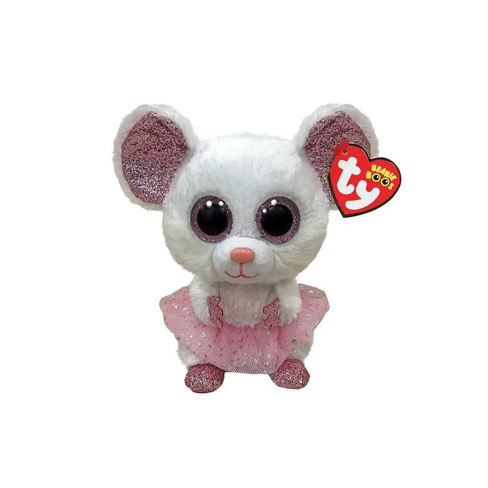 ⁨Plush toy Ty Beanie Boss White ballerina Mouse - Nina 15 cm⁩ at Wasserman.eu