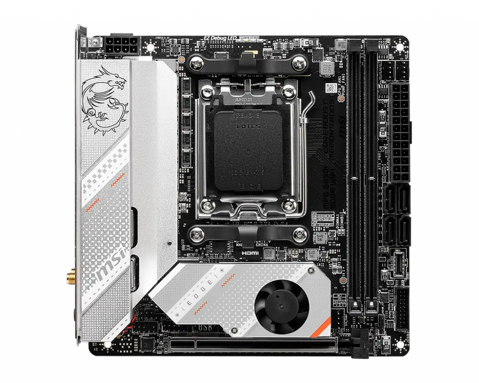 ⁨MSI MPG B650I EDGE WIFI motherboard AMD B650 Socket AM5 mini ATX⁩ at Wasserman.eu