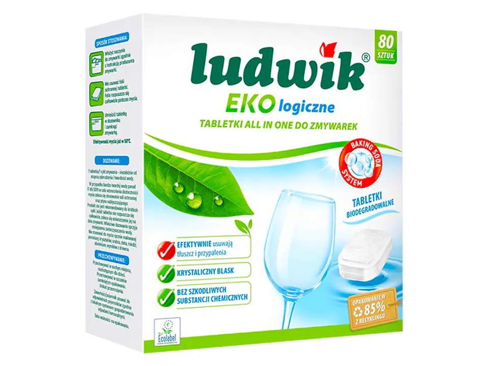 ⁨90-104# Ekologiczne tabletki do zmywarek 80 szt⁩ w sklepie Wasserman.eu