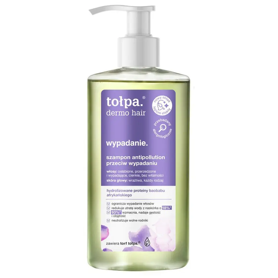 ⁨TOŁPA.Dermo Hair Wypadanie.Szampon antipollution przeciw wypadaniu włosów 250ml⁩ w sklepie Wasserman.eu