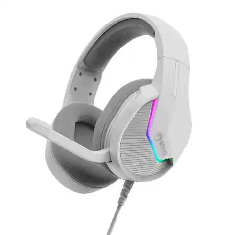 ⁨Marvo H8618, słuchawki z mikrofonem, regulacja głośności, biała, 2.0, USB⁩ w sklepie Wasserman.eu