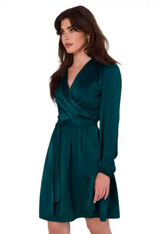 ⁨K175 Sukienka rozkloszowana - zielona (kolor zielony, rozmiar 2XL/3XL)⁩ w sklepie Wasserman.eu