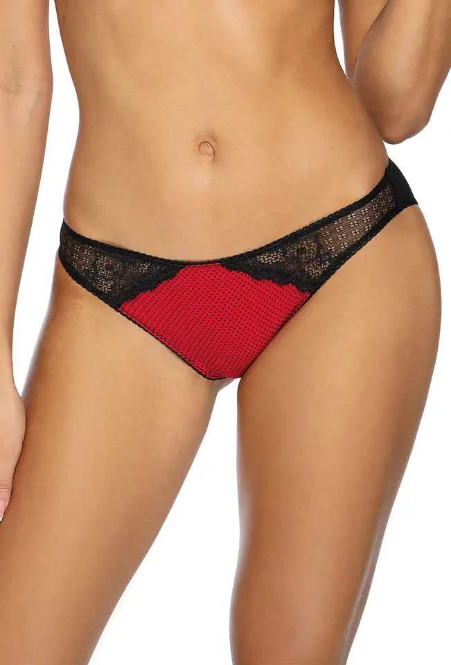 Stringi VENA VS-446/453 (kolor czerwono-czarny, rozmiar M) w sklepie Wasserman.eu