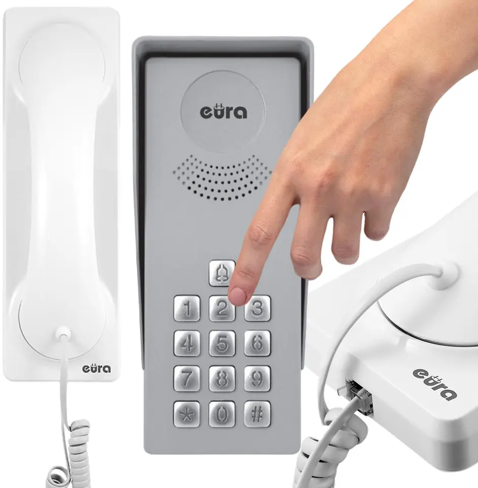 ⁨Intercom EURA ADP-36A3 INGRESSO BIANCO doorphone + uniphone Silver, White⁩ at Wasserman.eu