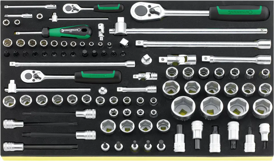 ⁨Zestaw TCS 3/3 narzędzi 1/4", 3/8", 1/2", 97-częściowy STAHLWILLE⁩ w sklepie Wasserman.eu