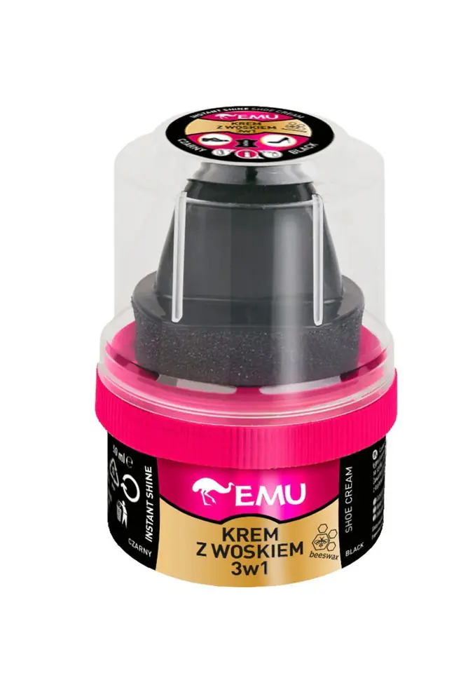 ⁨EMU Krem do butów z woskiem 3w1 - czarny 50ml⁩ w sklepie Wasserman.eu