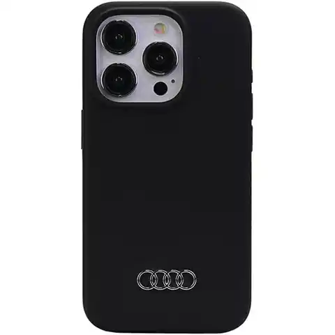 ⁨Audi Silicone Case iPhone 15 Pro 6.1" czarny/black hardcase AU-LSRIP15P-Q3/D1-BK⁩ w sklepie Wasserman.eu