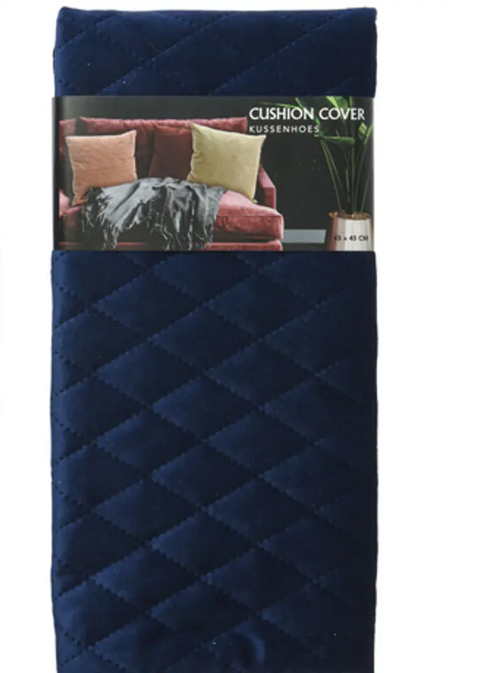 ⁨Pillowcase navy blue pattern 1⁩ at Wasserman.eu