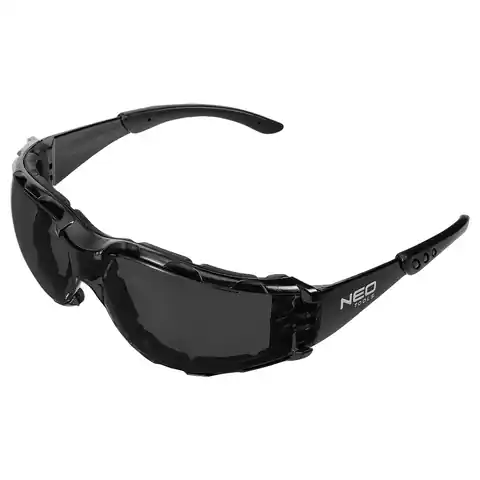 ⁨Okulary ochronne z wkładką piankową, przyciemniane soczewki, klasa odpornosci FT⁩ w sklepie Wasserman.eu