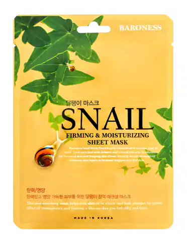⁨BARONESS Sheet mask with snail slime filtrate 21 g⁩ at Wasserman.eu