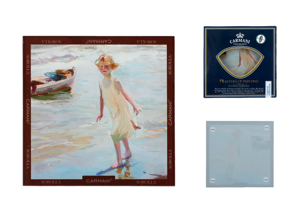 ⁨Podkładka szklana - J. Sorolla, Dziewczynka na plaży (CARMANI)⁩ w sklepie Wasserman.eu