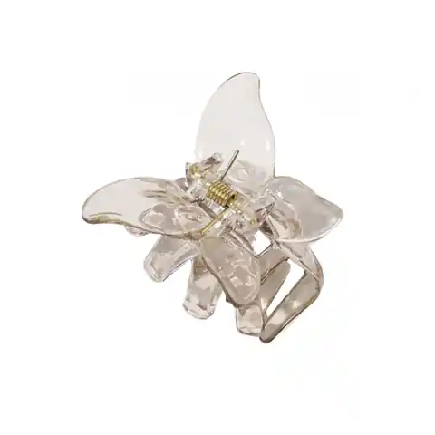 ⁨Spinka do włosów klamra motylek przezroczysty brąz 3,7 cm SP247⁩ w sklepie Wasserman.eu