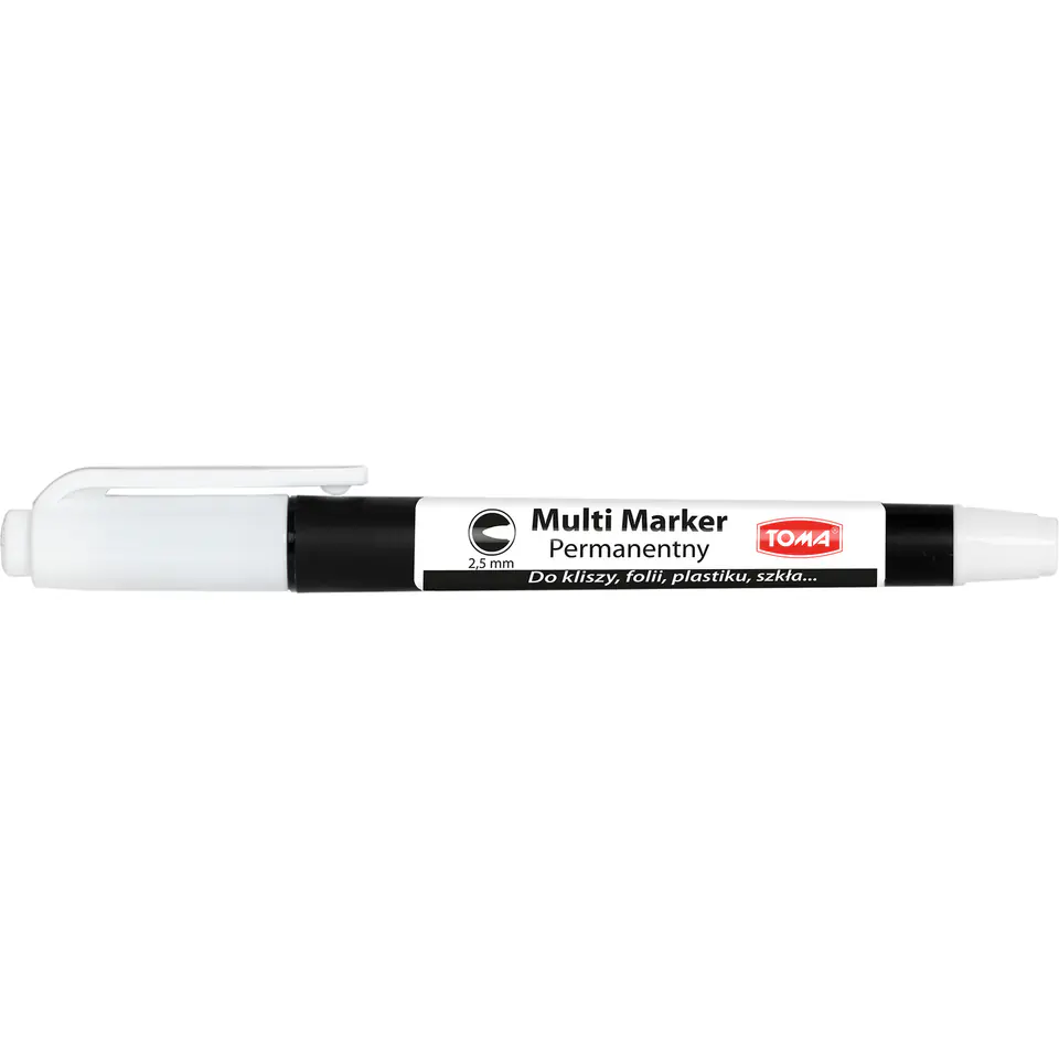 ⁨Marker multi permanentny 2,5mm biały TO-332 TOMA⁩ w sklepie Wasserman.eu