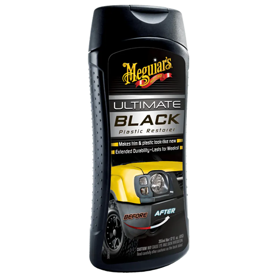 ⁨Meguiar's Ultimate Black Plastic Restorer 355ml - środek do pielęgnacji plastików zewnętrznych⁩ w sklepie Wasserman.eu