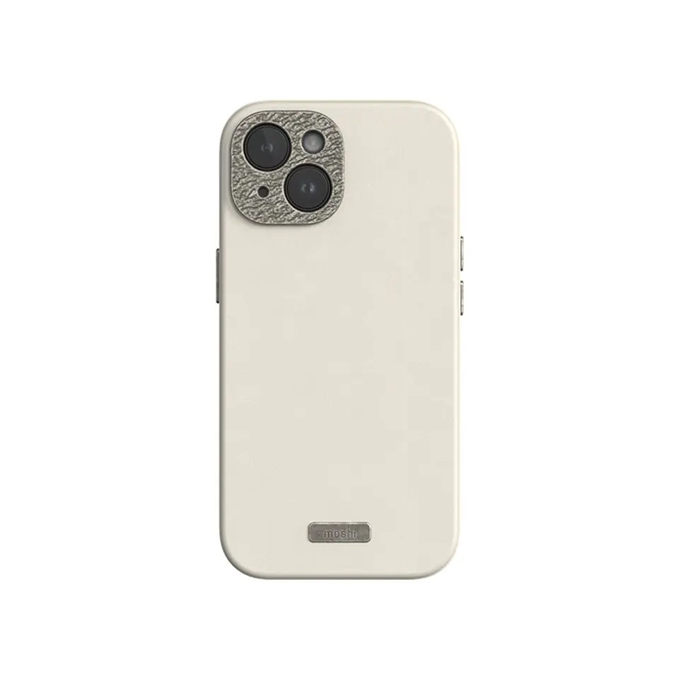 ⁨Moshi Napa MagSafe - Skórzane etui iPhone 15 (Eggnog White)⁩ w sklepie Wasserman.eu