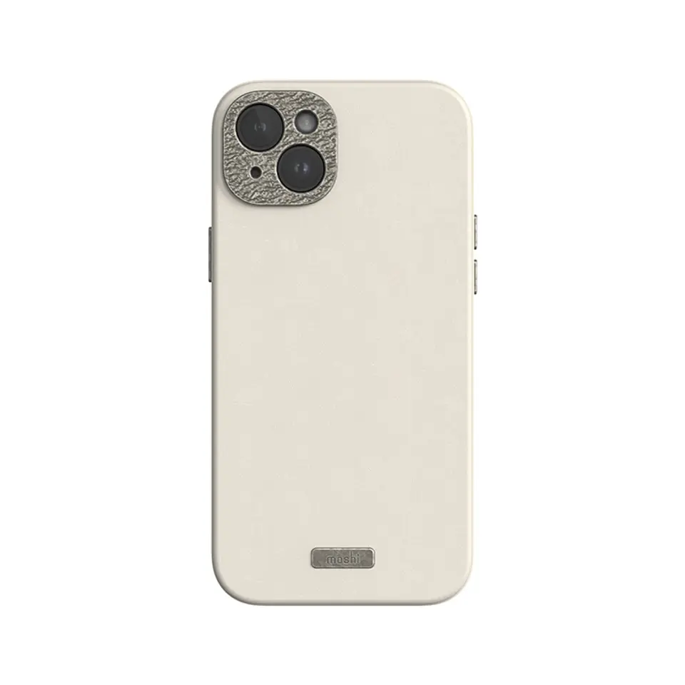 ⁨Moshi Napa MagSafe - Skórzane etui iPhone 15 Plus (Eggnog White)⁩ w sklepie Wasserman.eu
