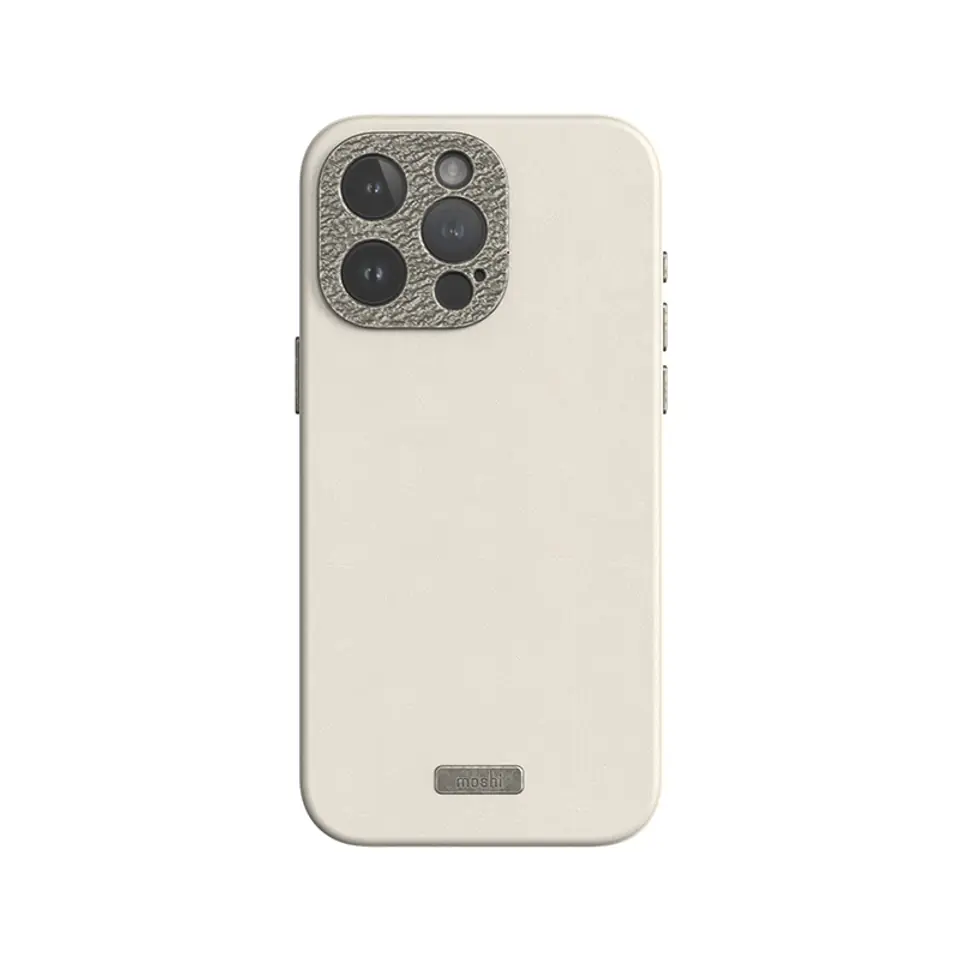⁨Moshi Napa MagSafe - Skórzane etui iPhone 15 Pro (Eggnog White)⁩ w sklepie Wasserman.eu