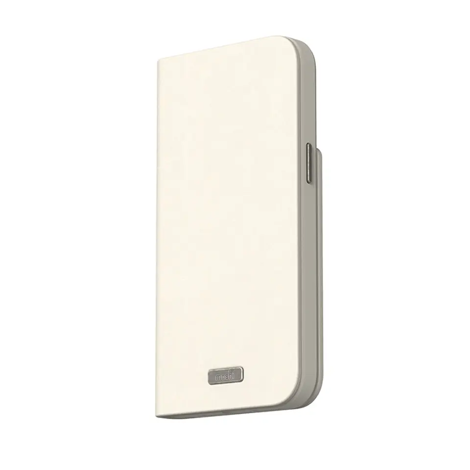 ⁨Moshi Overture MagSafe - Skórzane etui 3w1 z klapką iPhone 15 Pro Max (Eggnog White)⁩ w sklepie Wasserman.eu