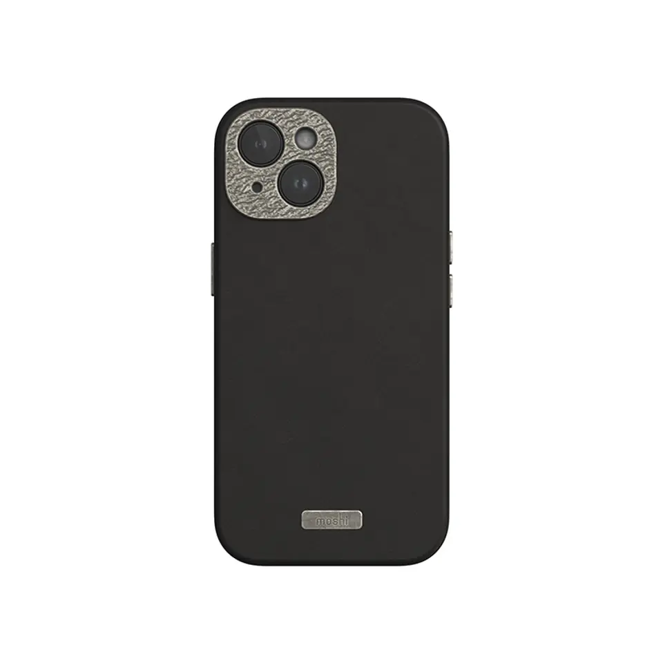 ⁨Moshi Napa MagSafe - Skórzane etui iPhone 15 (Midnight Black)⁩ w sklepie Wasserman.eu