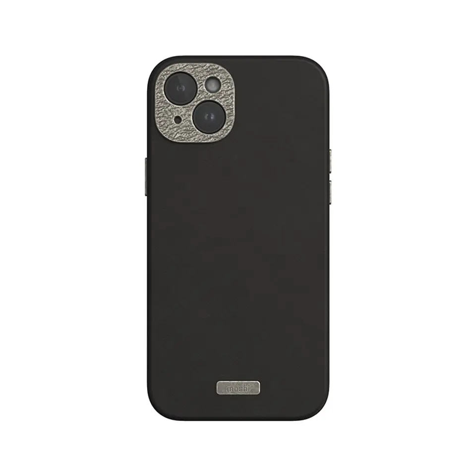 ⁨Moshi Napa MagSafe - Skórzane etui iPhone 15 Plus (Midnight Black)⁩ w sklepie Wasserman.eu