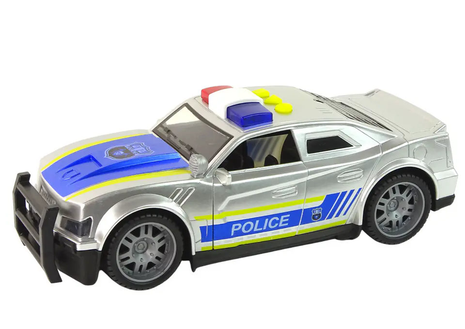 ⁨Auto Policja 1:14 Światła Dźwięki Srebrne⁩ w sklepie Wasserman.eu