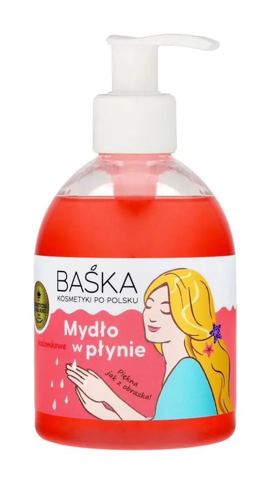 ⁨Baśka Mydło w płynie do rąk Poziomka 250ml⁩ w sklepie Wasserman.eu