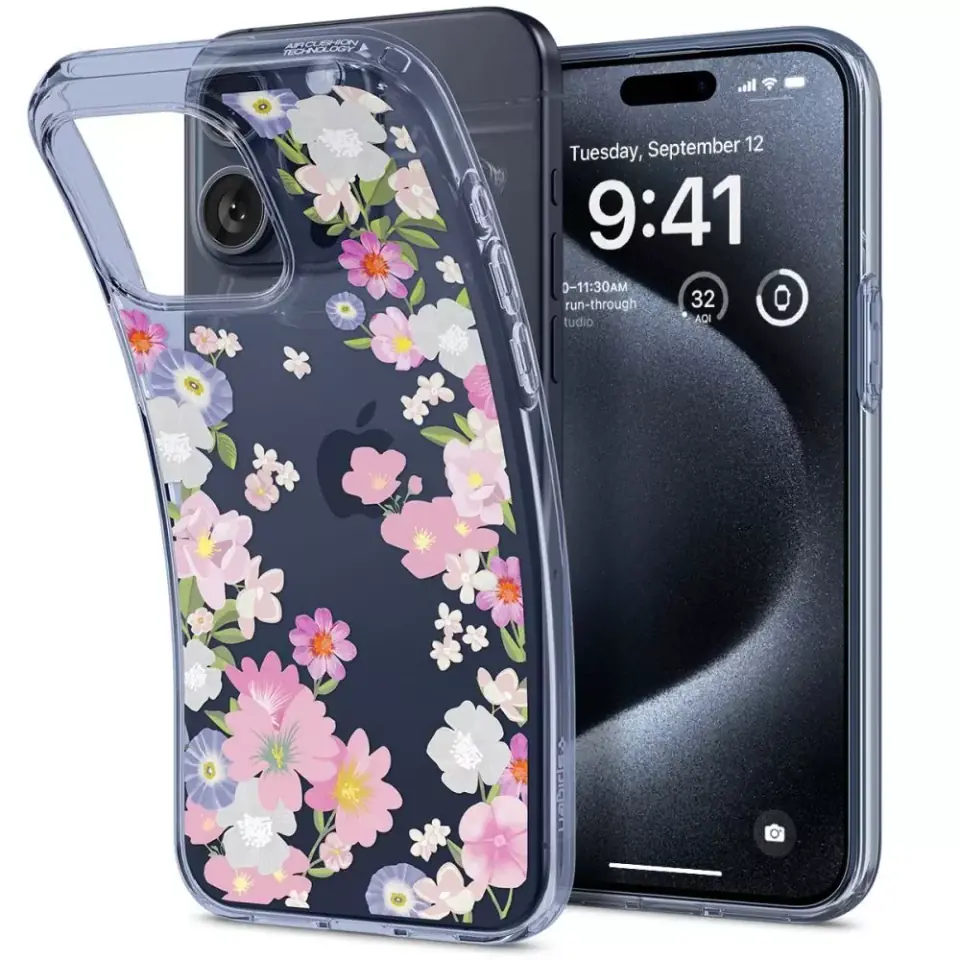 ⁨Etui Spigen Liquid Crystal do Apple iPhone 15 Pro Blossom⁩ w sklepie Wasserman.eu