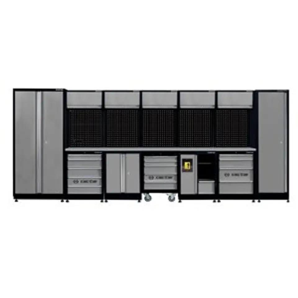 ⁨ZESTAW MEBLI WARSZTATOWYCH NUMER 21 (SZARE), 4885x600x1900mm King Tony⁩ w sklepie Wasserman.eu