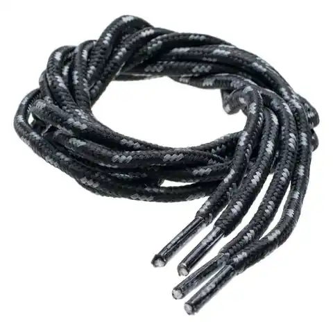 ⁨Sznurówki Hi-tec lace trip (kolor Czarny. Szary/Srebrny, rozmiar 90 CM)⁩ w sklepie Wasserman.eu