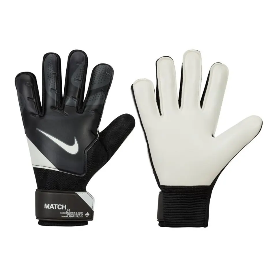 ⁨Rękawice bramkarskie Nike Match Jr FJ4864 (kolor Biały. Czarny, rozmiar 4)⁩ w sklepie Wasserman.eu