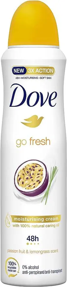 ⁨Dove Go Fresh Passion Fruit & Lemongrass Antyperspirant Spray 150 ml⁩ w sklepie Wasserman.eu