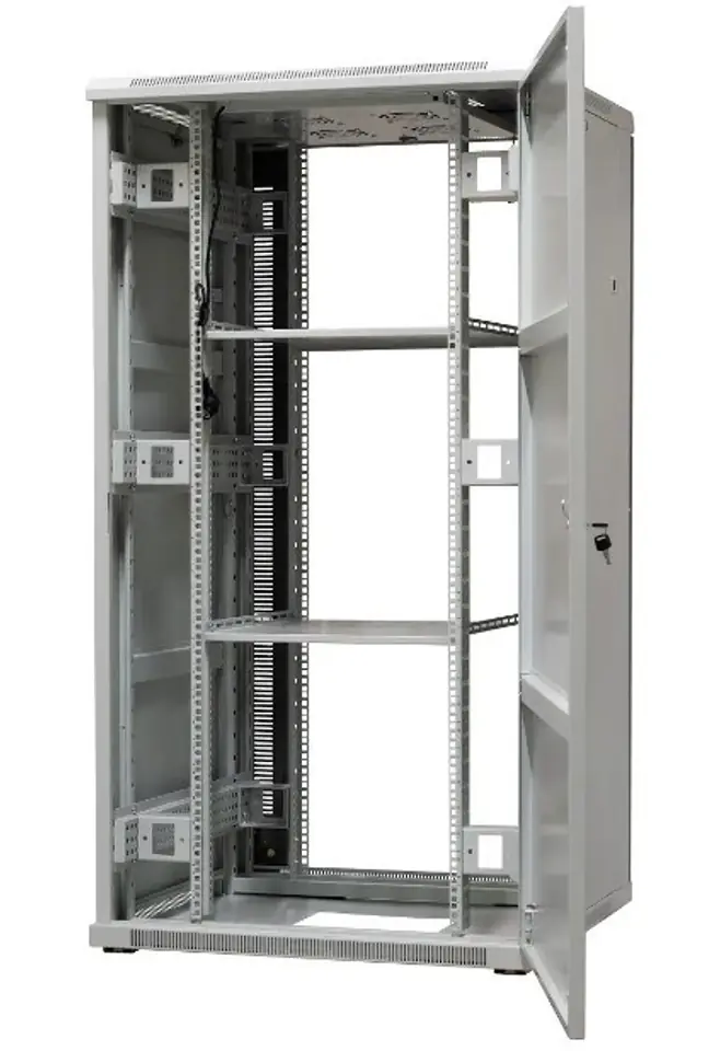 ⁨EMITERNET Free-standing frame cabinet EmiterNet Top, 32U, front door sheet metal/glass, 800x800x1540mm (width/depth/height) EM/SH05D-8832⁩ at Wasserman.eu