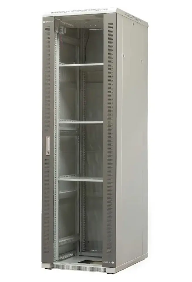 ⁨EMITERNET Free-standing frame cabinet EmiterNet Top, 42U, front door sheet metal/glass, 600x800x1980mm (width/depth/height) EM/SH05D-6842⁩ at Wasserman.eu