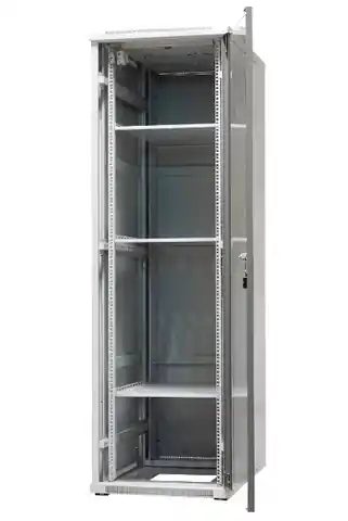 ⁨EMITERNET Free-standing frame cabinet EmiterNet Top, 42U, front door sheet metal/glass, 600x1000x1980mm (width/depth/height) EM/SH05D-6042⁩ at Wasserman.eu
