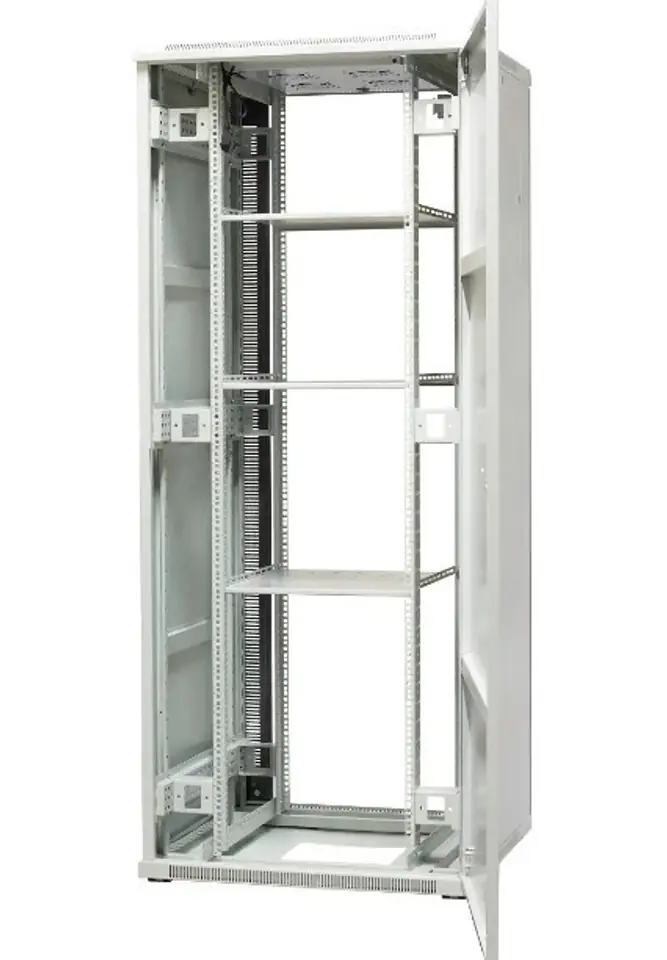 ⁨EMITERNET Free-standing frame cabinet EmiterNet Top, 42U, front door sheet metal/glass, 800x800x1980mm (width/depth/height) EM/SH05D-8842⁩ at Wasserman.eu